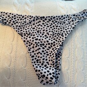 Shein Black and White Polka Dot Bikini Bottom-Size M